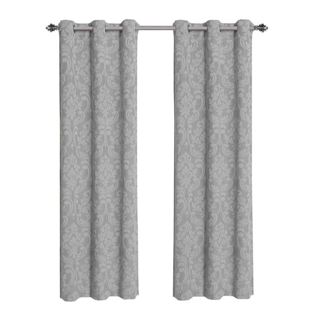 Window Elements Semi Opaque Elinor Linen Blend Jacquard 84 In L