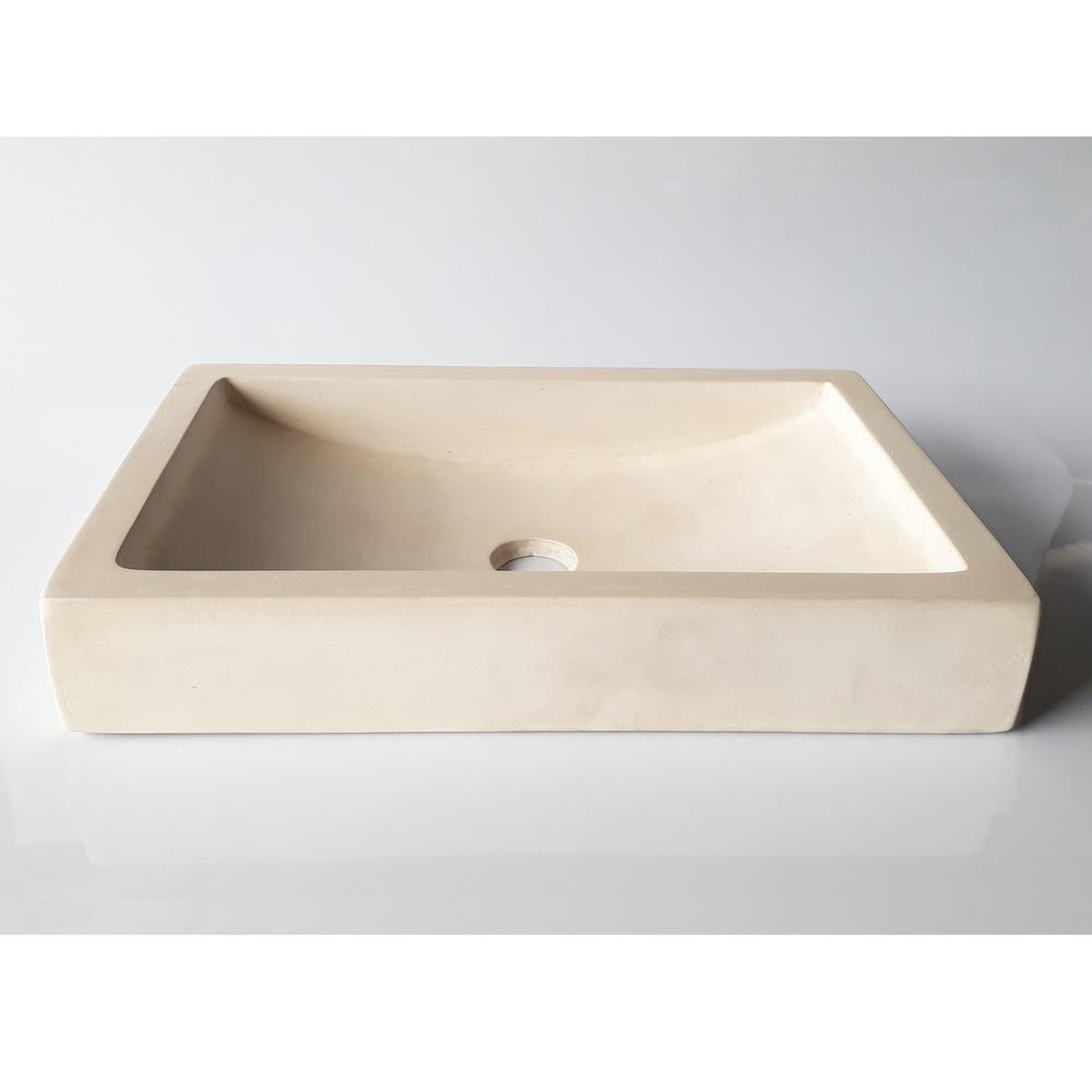 shallow rectangular sink