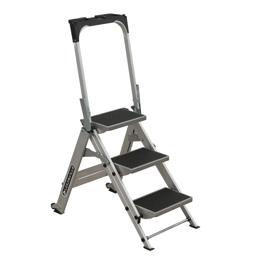 Buffalo Tools 3 Step Steel Metal Ladder With Paint Tray Stl3tbx The