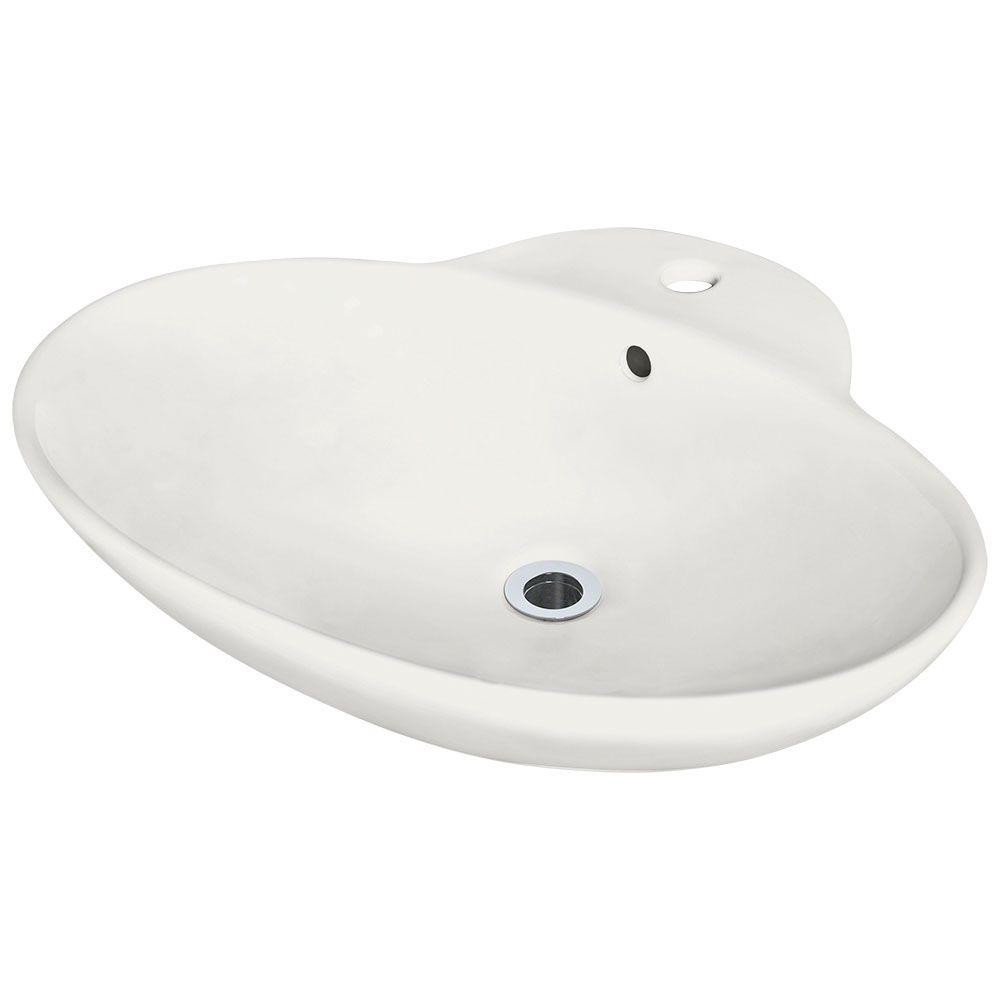 Polaris Sinks Porcelain Vessel Sink In Bisque-P2062V-B - The Home Depot