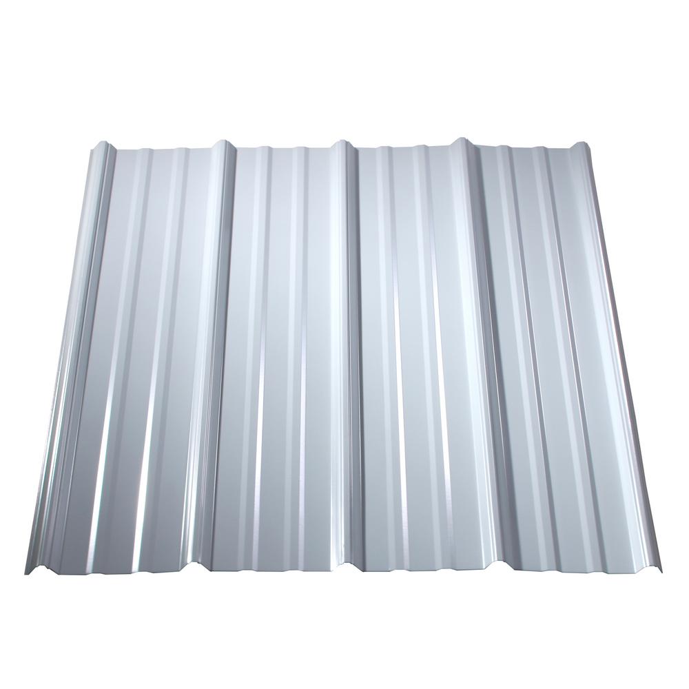  Metal Sales 10 ft Classic Rib Steel Roof Panel in Bright 