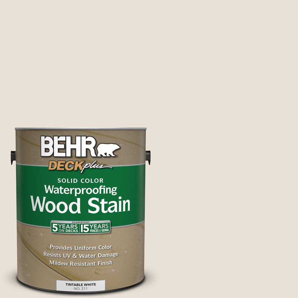 Behr Deckplus 1 Gal 73 Off White Solid Color Waterproofing 73 Off White Solid Color Waterproofing Exterior Wood Stain