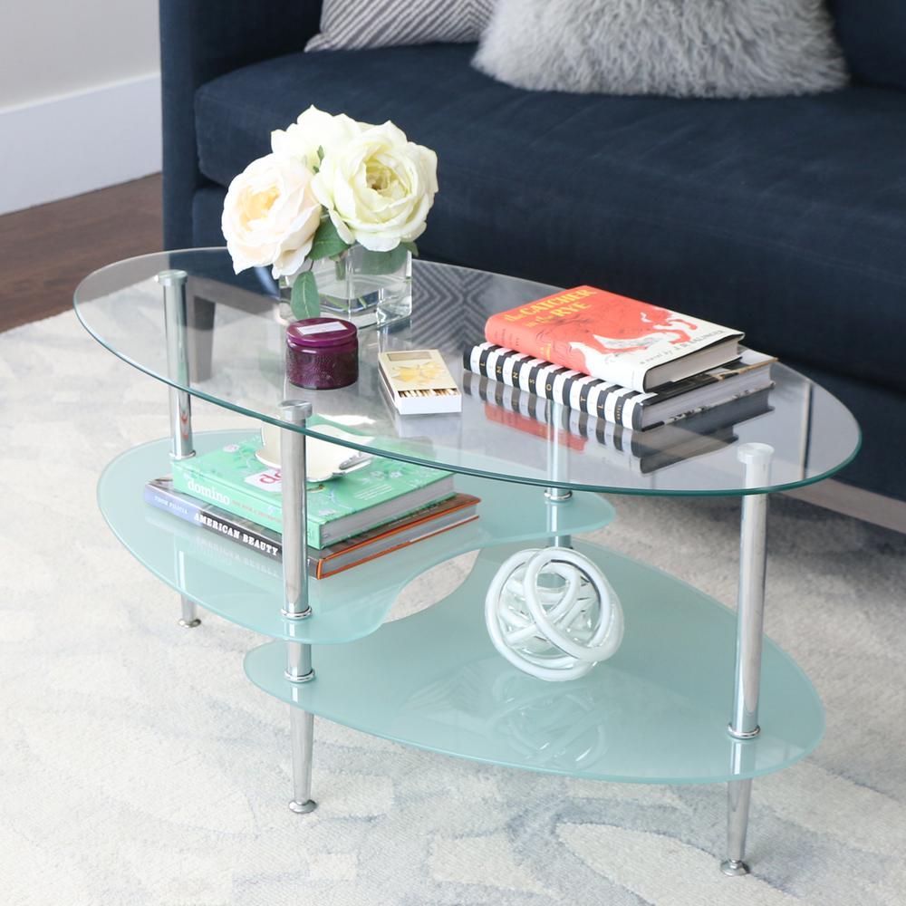 Walker Edison Furniture Company Mid Century Modern Oval