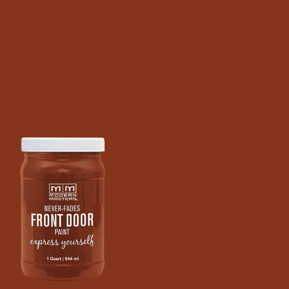 Modern Masters Express Yourself 1 Qt Satin Comfortable Orange Water Satin Comfortable Orange Water Based Front Door Paint