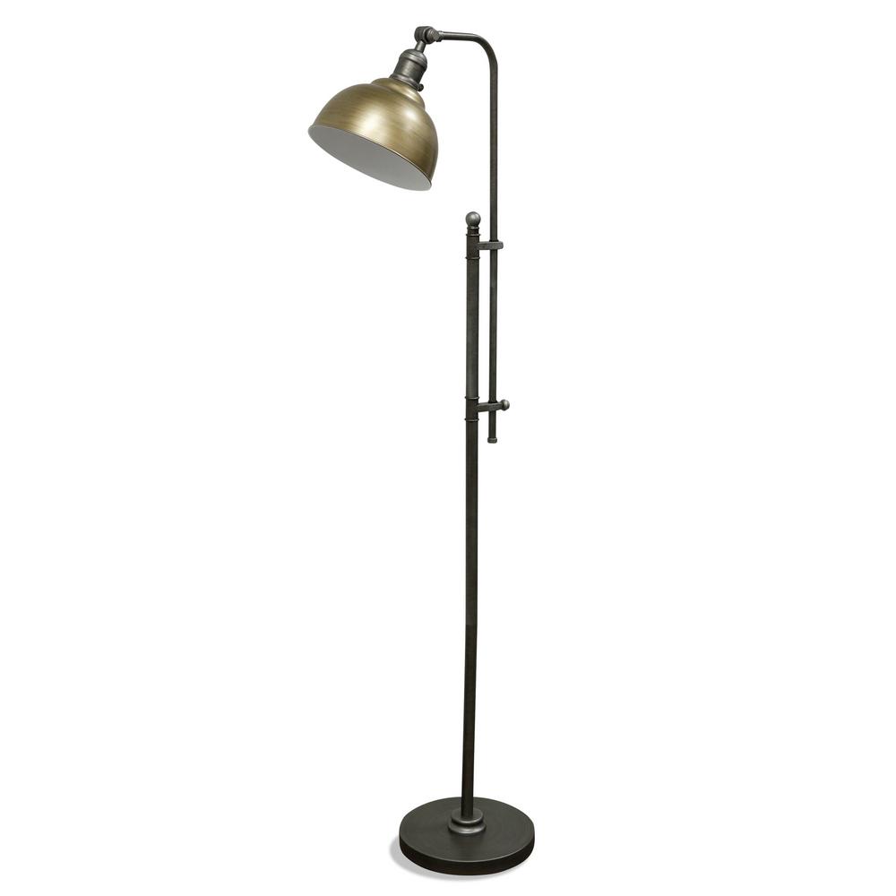 Stylecraft Lofton 54 5 In Black And Gold Floor Lamp Black And Gold Floor Lamp