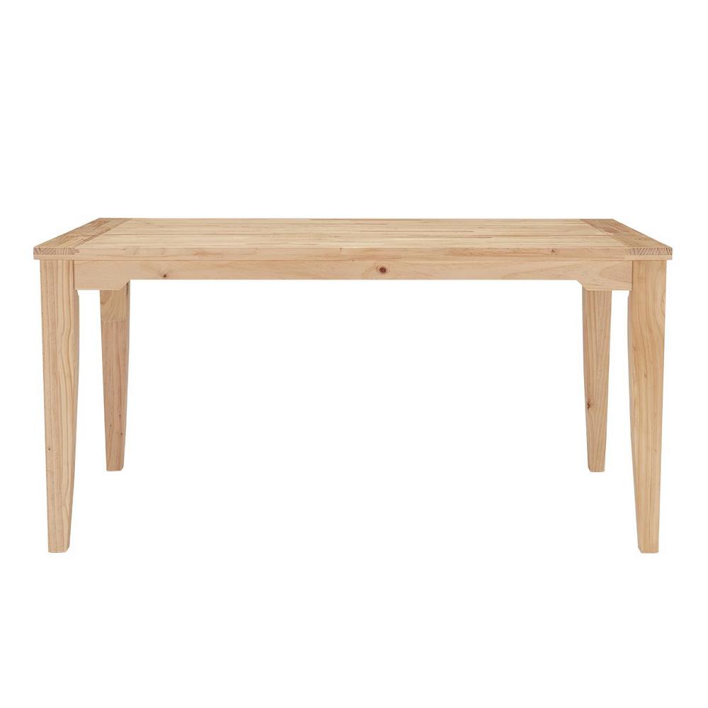 StyleWell StyleWell Unfinished Wood Rectangular Trestle Table for 6 (68