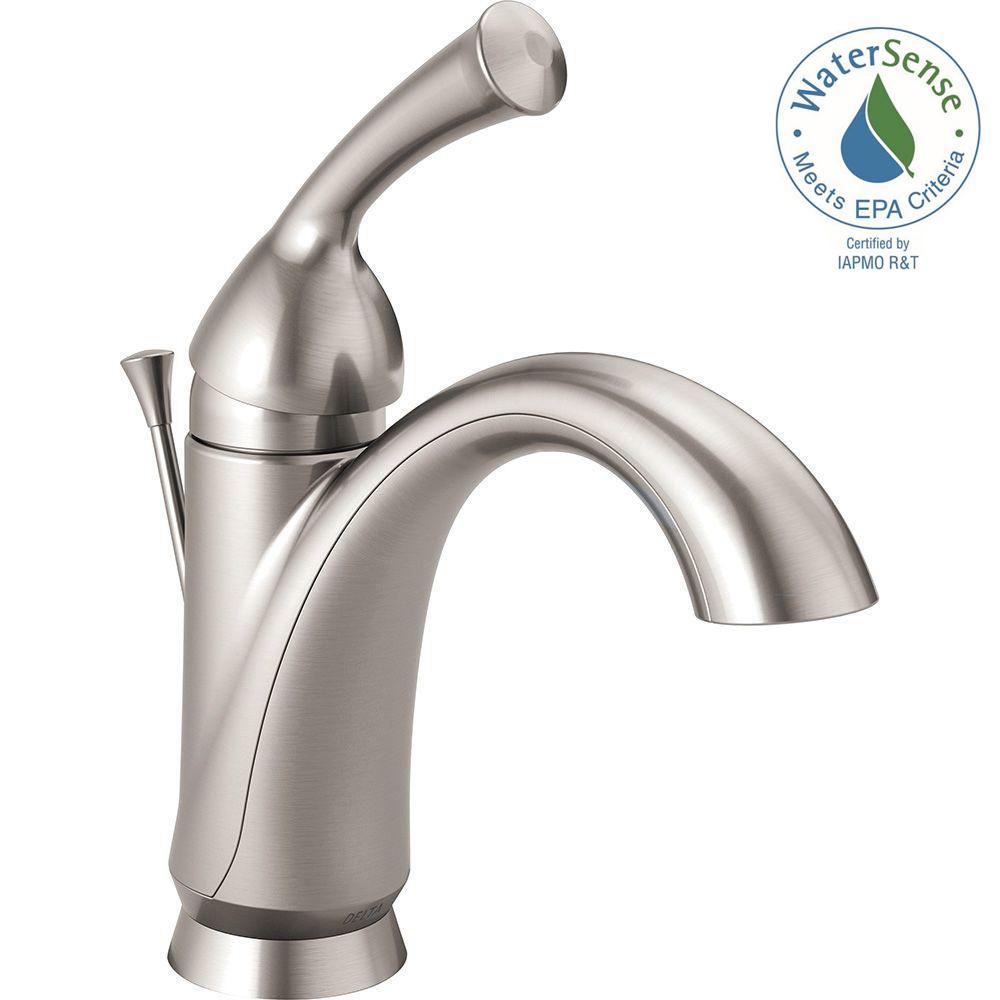 Delta Single Handle Bathroom Faucets delta lahara single hole single-handle bathroom faucet with metal Delta Single Handle Bathroom Faucets delta lahara single hole single-handle bathroom faucet with metal