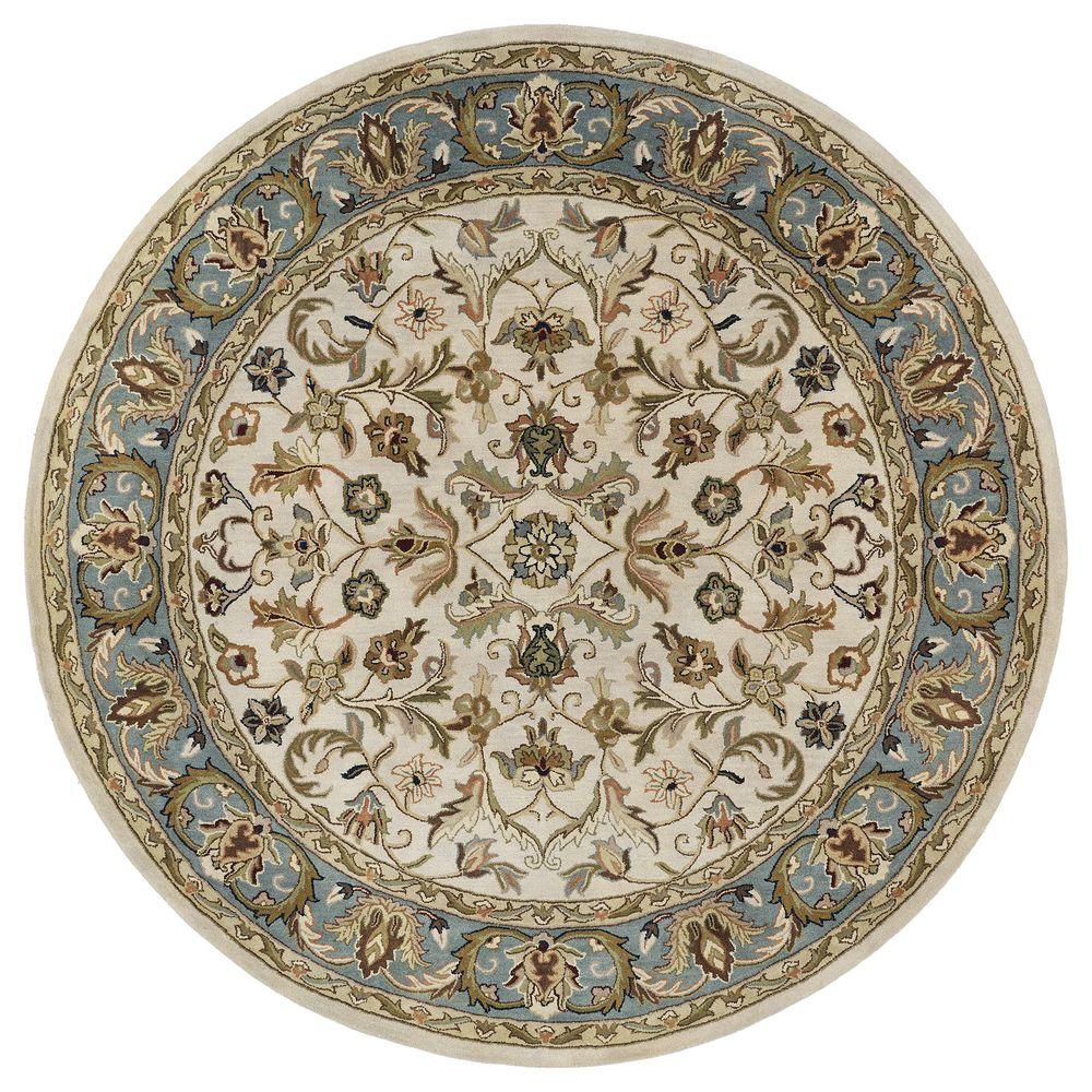 Kaleen Mystic William Ivory 9 ft. x 9 ft. Round Area Rug600101 9.9 Rd