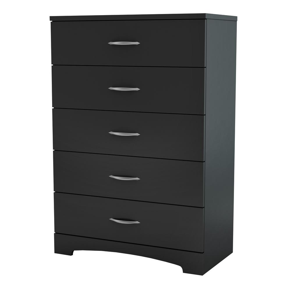 Prepac Sonoma 5 Drawer Black Chest Bdc 3345 K The Home Depot