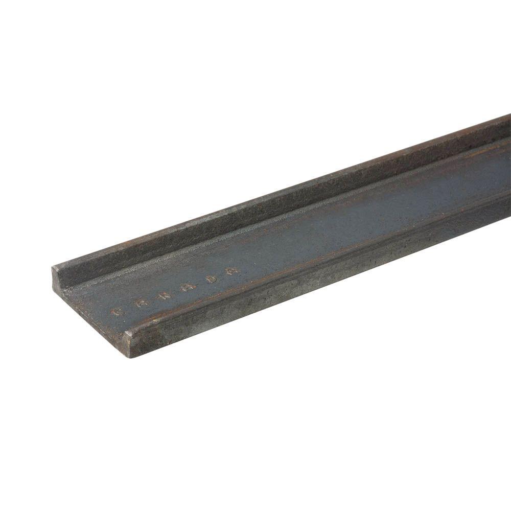 Everbilt 2 in. x 36 in. Plain Steel C-Channel Bar with 1/8 