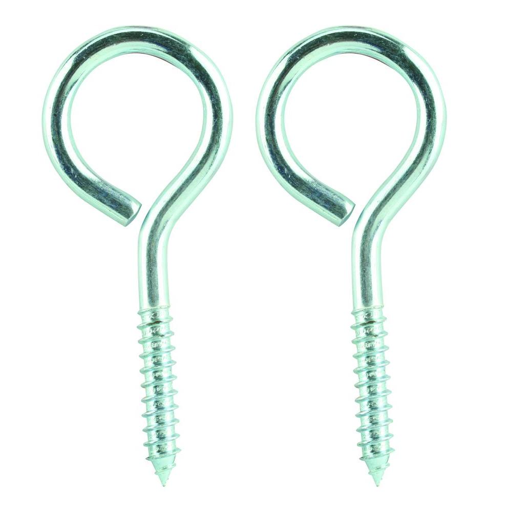 Everbilt 1 In. X 3-1/2 In. Zinc-Plated Screw Eye (2-Pack)-43044 - The ...