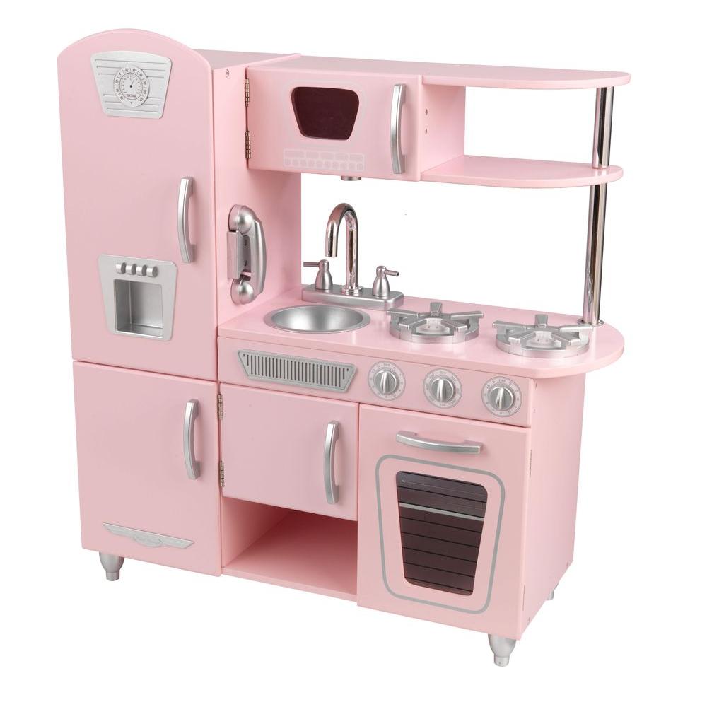 KidKraft Pink Vintage Kitchen Playset 53179 The Home Depot