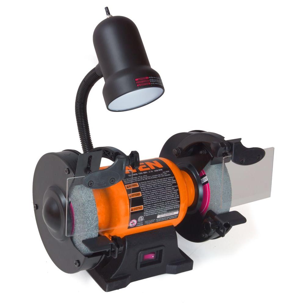 WEN 2 1 Amp 6 In Bench Grinder With Flexible Work Light