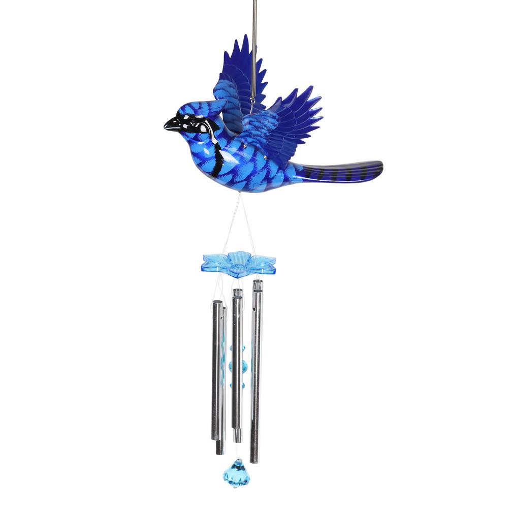 Exhart Large WindyWings Blue Jay Wind Chime40206 The Home Depot