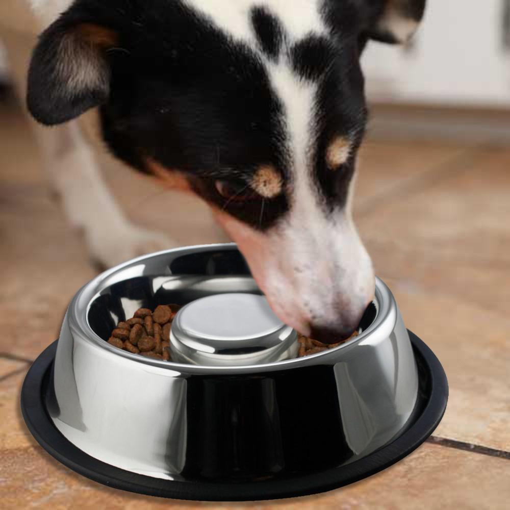 Boomer N Chaser Large Anti Skid Stainless Steel Slow Feeder Pet