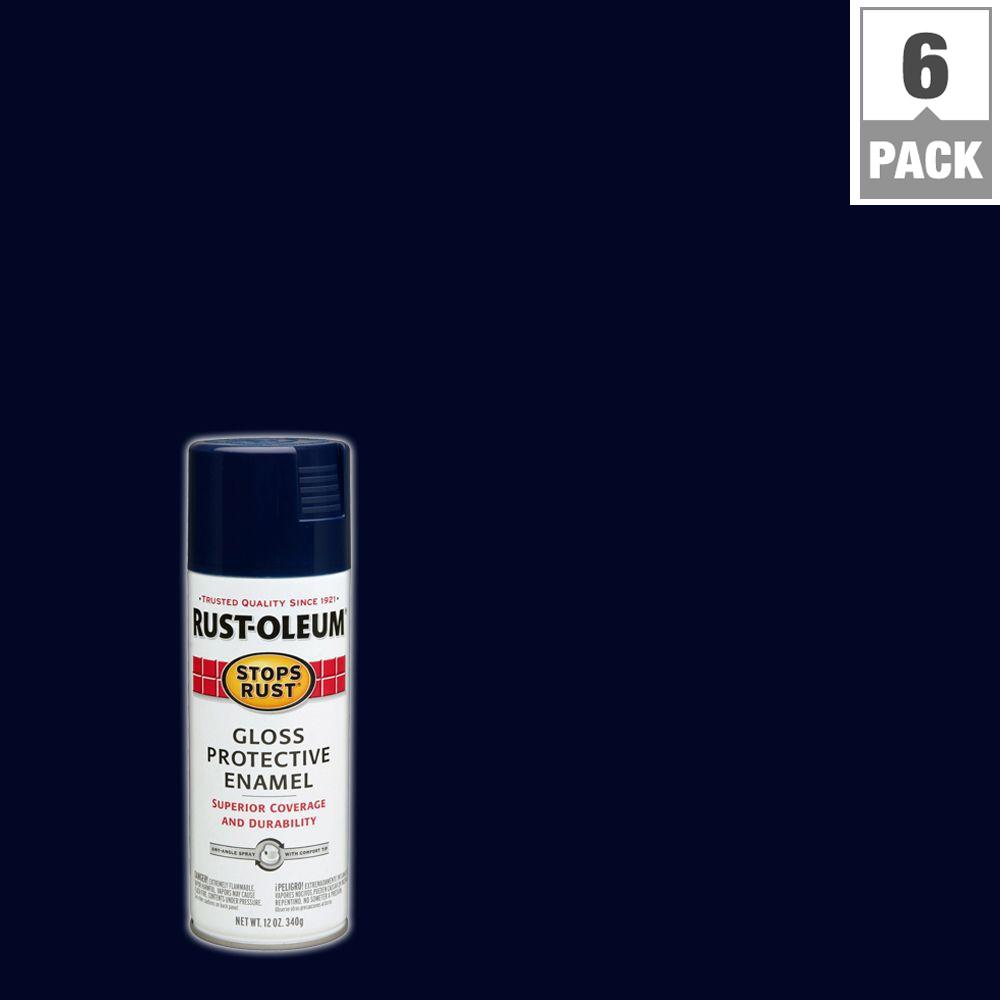 Rust-Oleum Stops Rust 12 oz. Protective Enamel Navy Blue Gloss ...