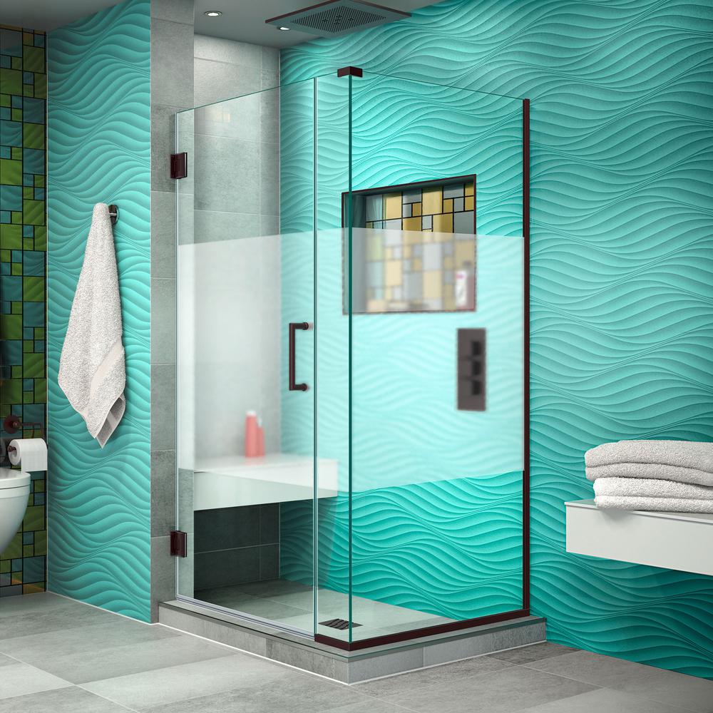 DreamLine Unidoor Plus 363/8 in. x 48 in. x 72 in. Frameless Corner