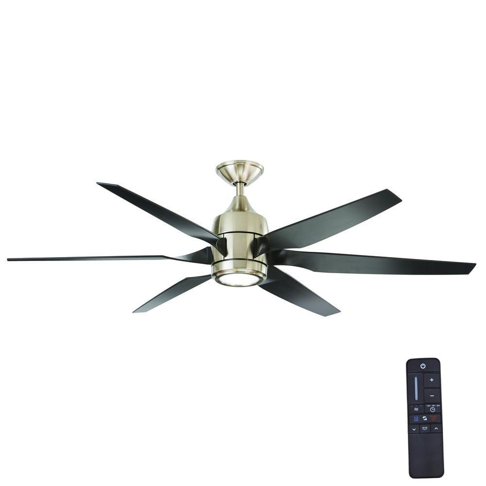 Home Decorators Collection Kelbra 60 inch LED Indoor Brushed Nickel Ceiling Fan... by Home Decorators Collection