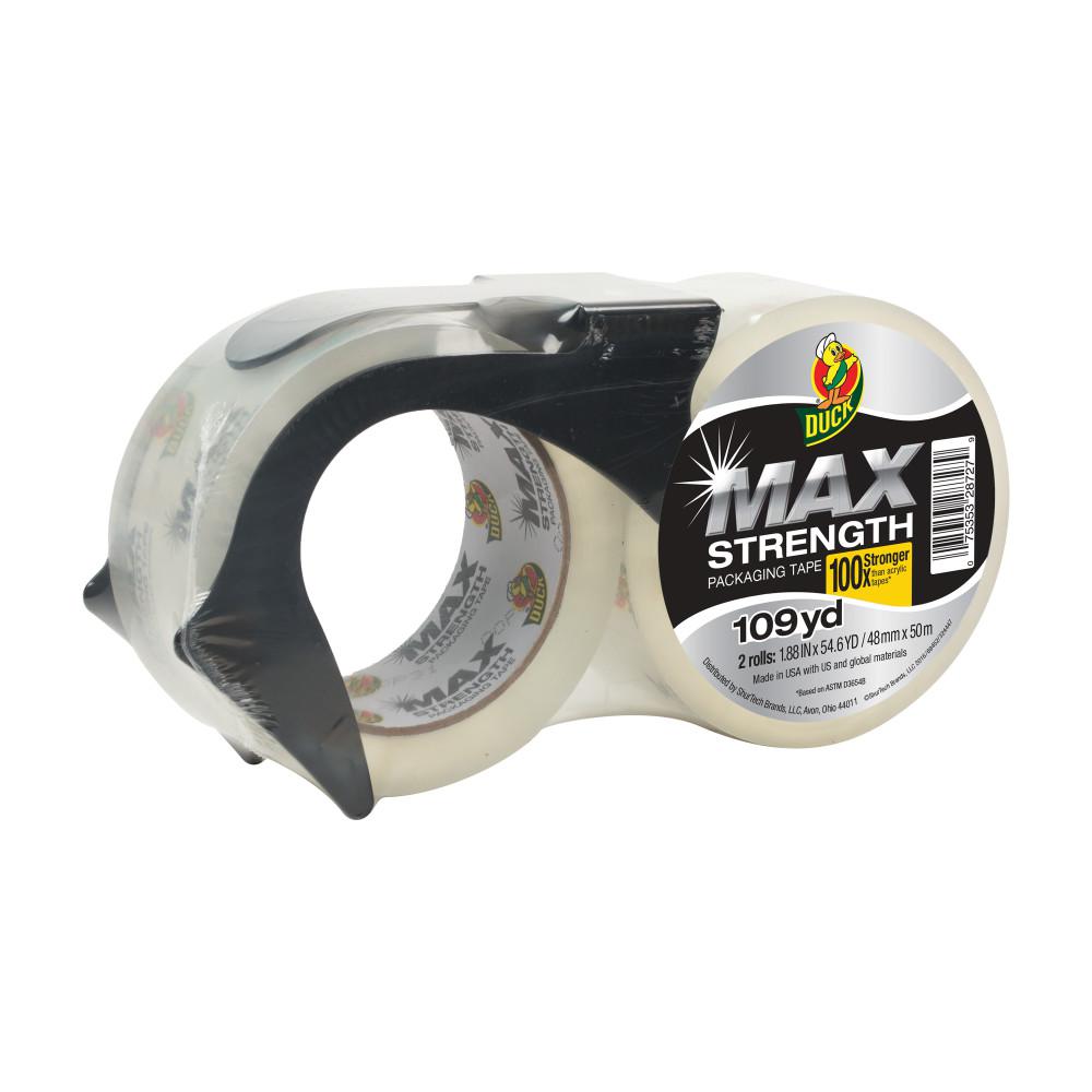Duck MAX Strength 1.88 in. x 54.6 yds. Packing Tape with Dispenser