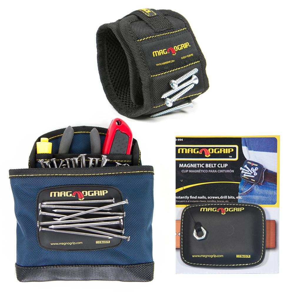 MagnoGrip Wristband, Belt Clip and ClipOn
