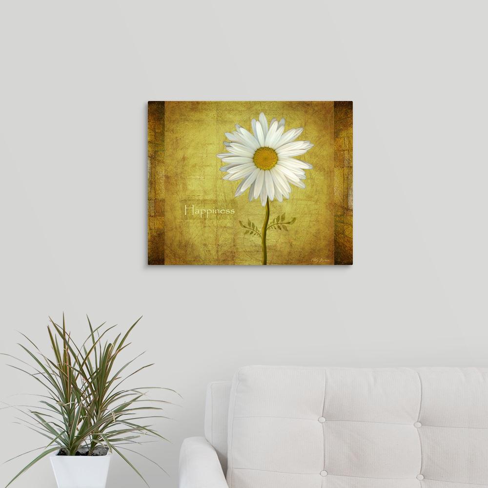 Daisy Happiness By Vitaly Geyman Canvas Wall Art