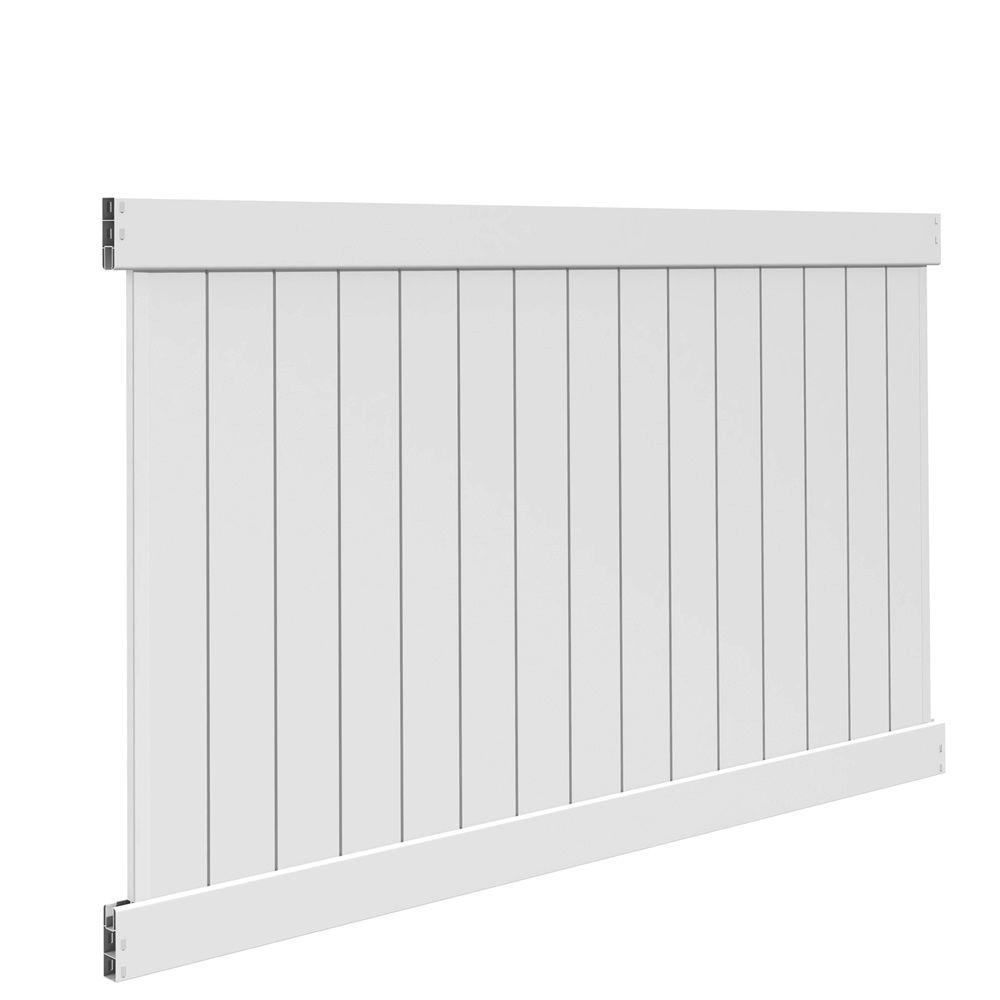 Upc 040933147250 Freedom Ready To Assemble Bolton White Flat Top Privacy Vinyl Fence Panel Commo Upcitemdb Com