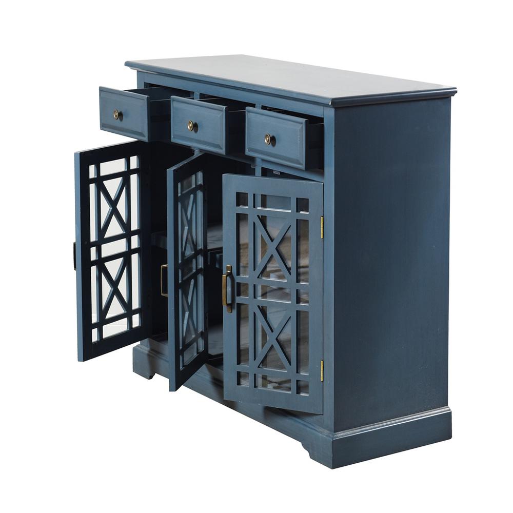 Stylecraft Navy Blue Archer Ridge 3 Drawer With 2 Door Sideboard