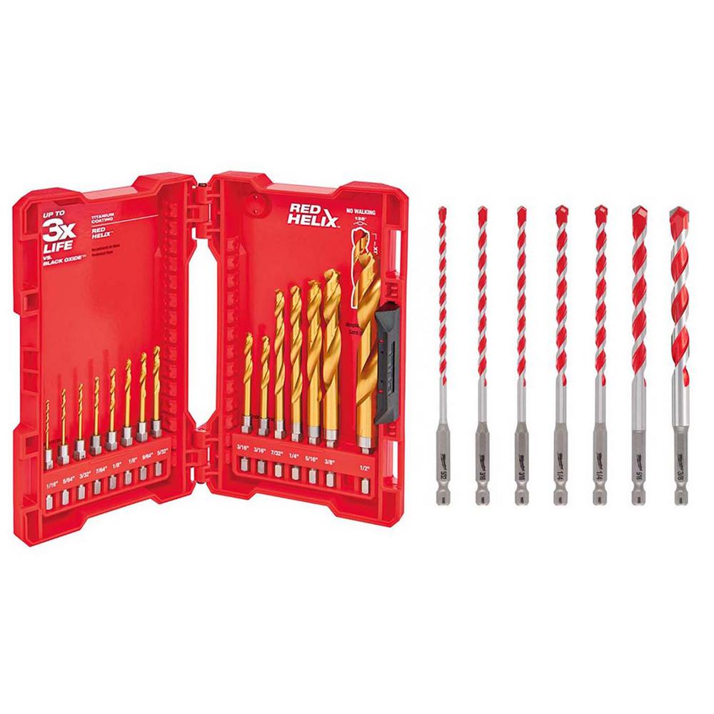 Milwaukee SHOCKWAVE IMPACT DUTY Titanium Drill Bit Set W/ Carbide