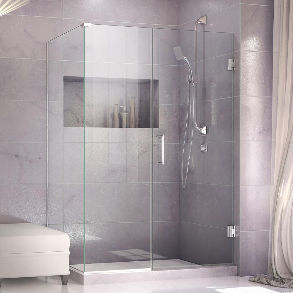 DreamLine Unidoor Plus 40 In. X 72 In. Semi-Frameless Corner Hinged ...