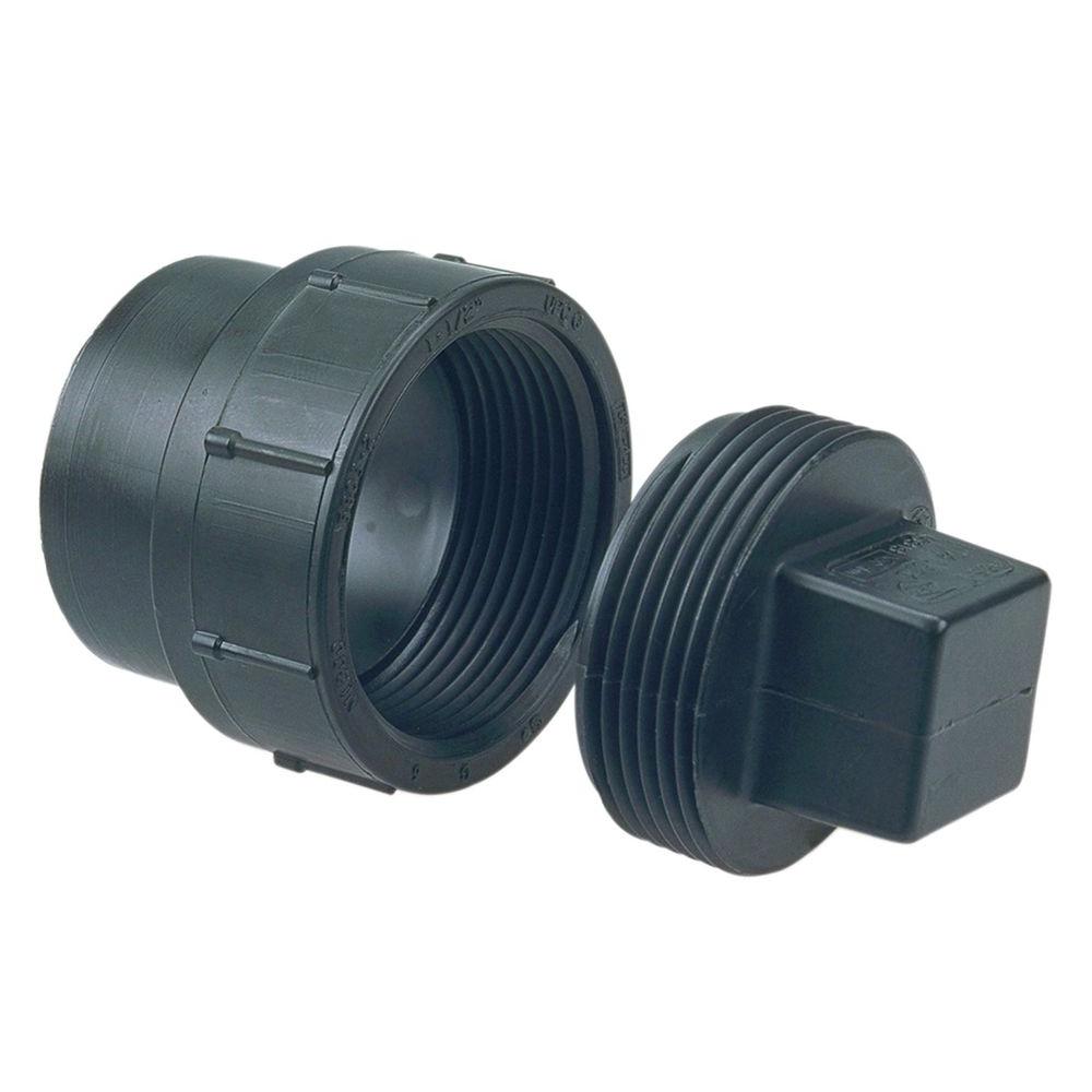 2 In. ABS Cleanout Adapter With Plug-C5816HD2 - The Home Depot