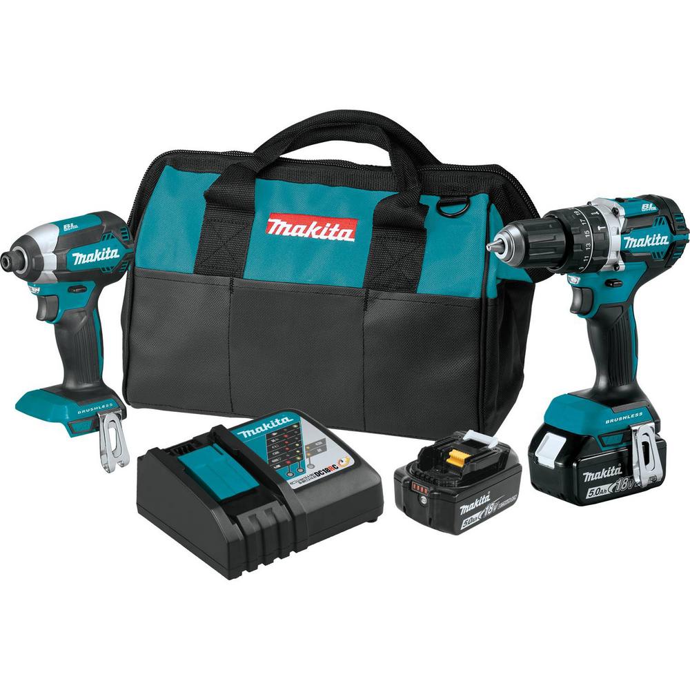 Makita 18Volt LXT LithiumIon Brushless Cordless 2Piece Combo Kit