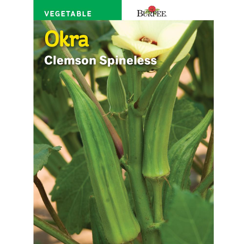 Burpee Okra Clemson Spineless Seed 66340 The Home Depot