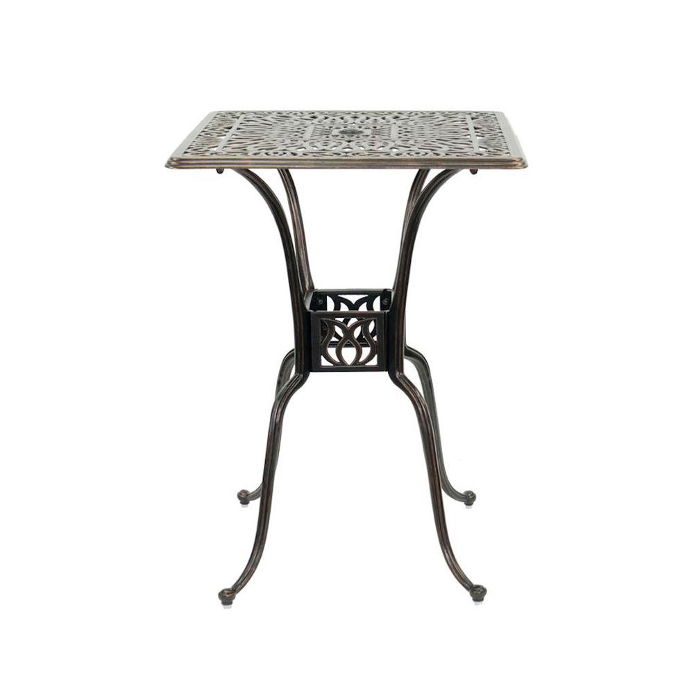 Patio Premier Caspian 30 In Square Cast Aluminum Outdoor High Top Patio Premier Caspian 30 In Square