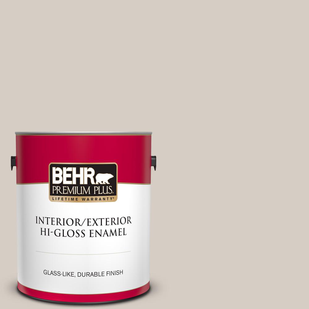 Behr Premium Plus 1 Gal Mq3 06 Granite Dust Hi Gloss Enamel Mq3 06 Granite Dust Hi Gloss Enamel Interior Exterior Paint