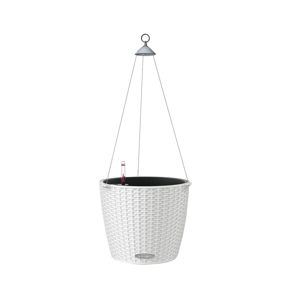 Lechuza Trend Nido Cottage Hanging Basket 9 inch dia. White Self Watering... by Lechuza