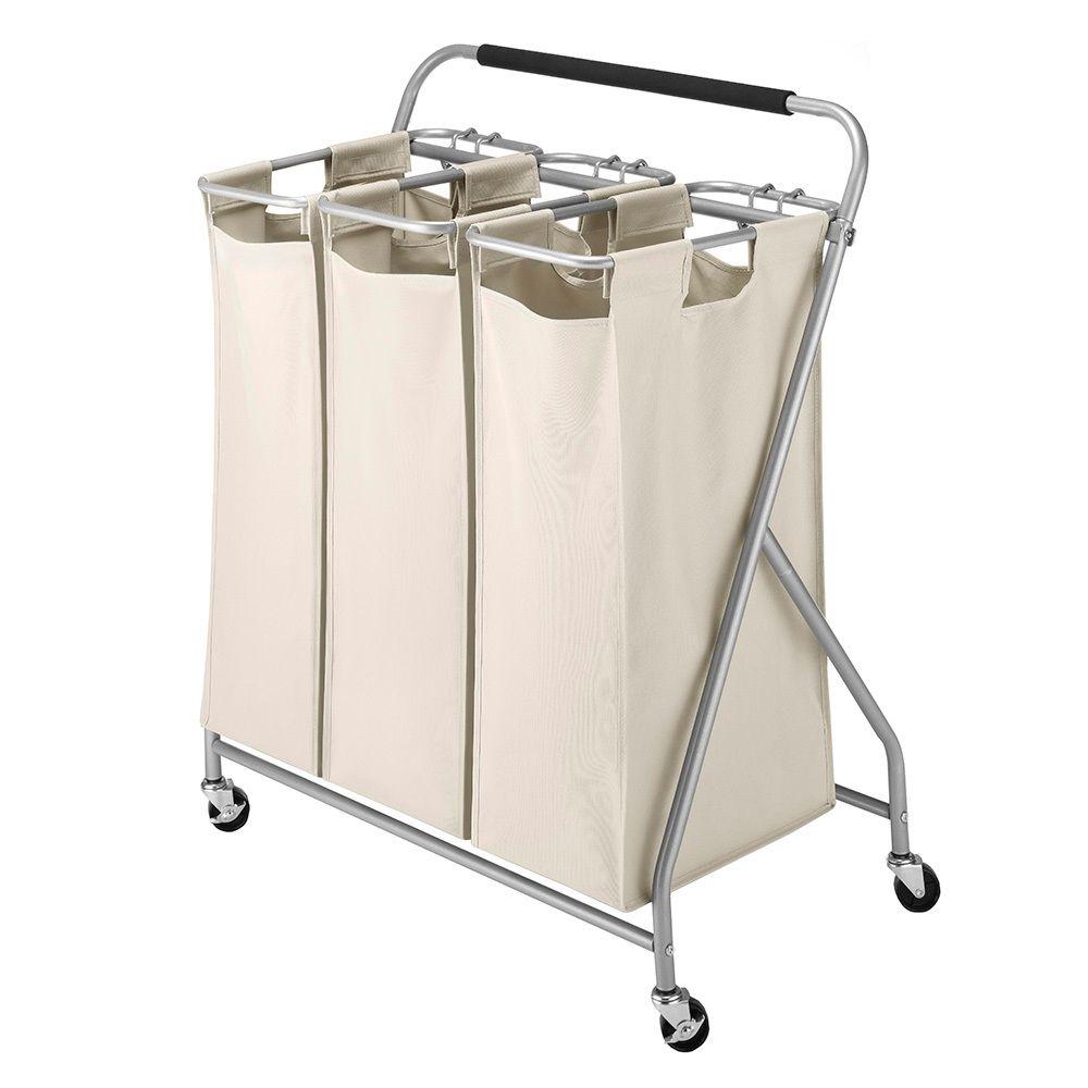 Whitmor Easy Lift Triple Laundry Sorter
