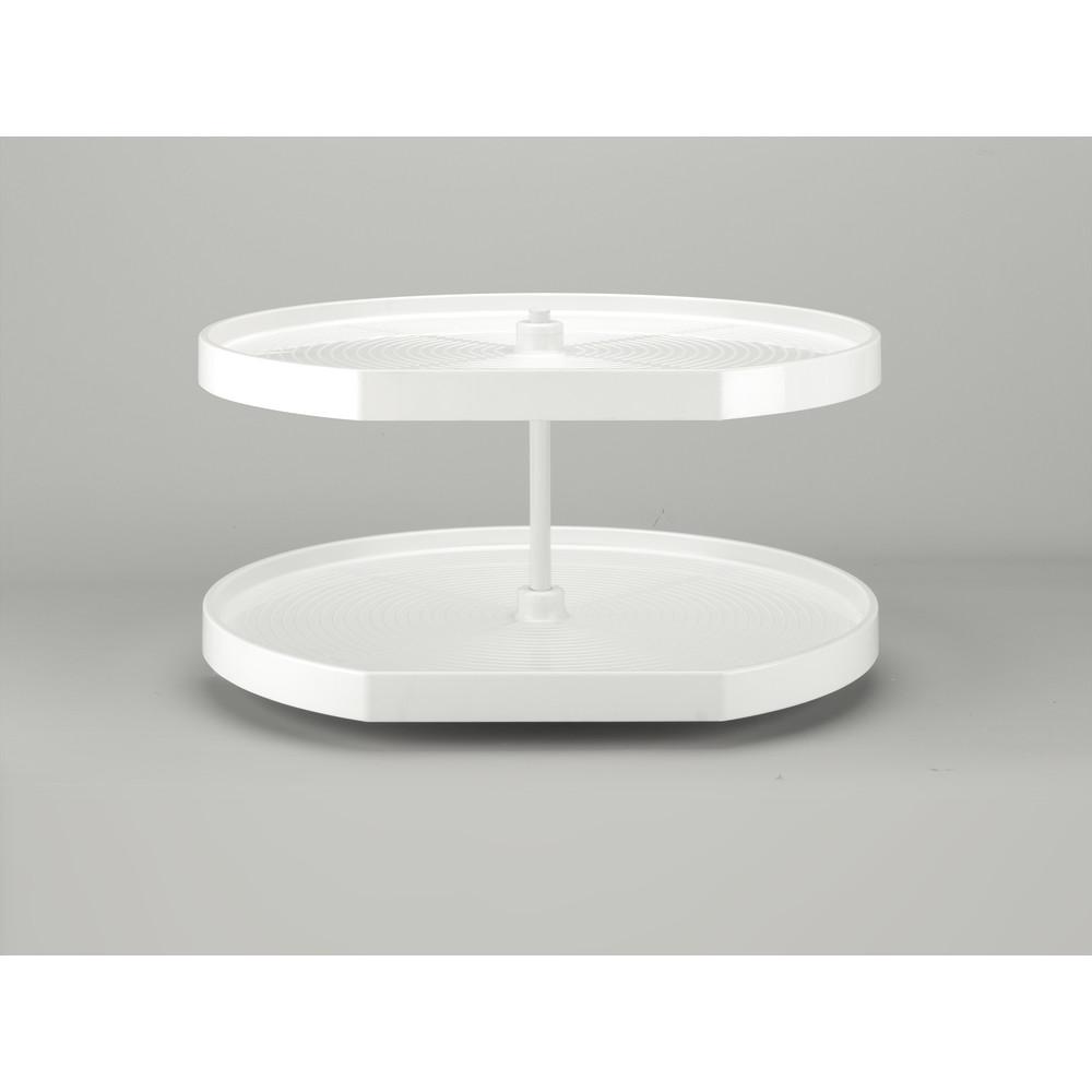 RevAShelf 32 in White Polymer DShape Lazy Susans 2ShelfLD226232BM111 The Home Depot