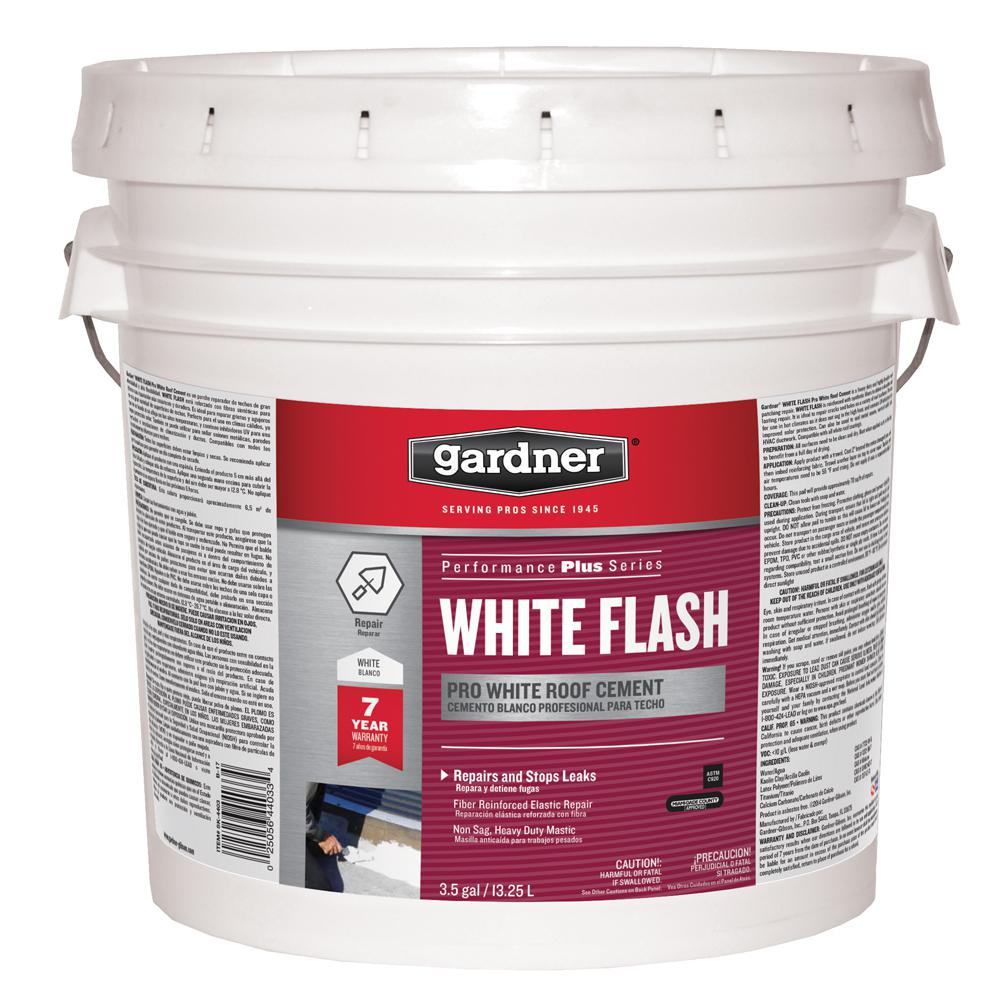 Gardner 3.5 Gal. White Flash Pro White Reflective Roof Coating CementSK4403 The Home Depot