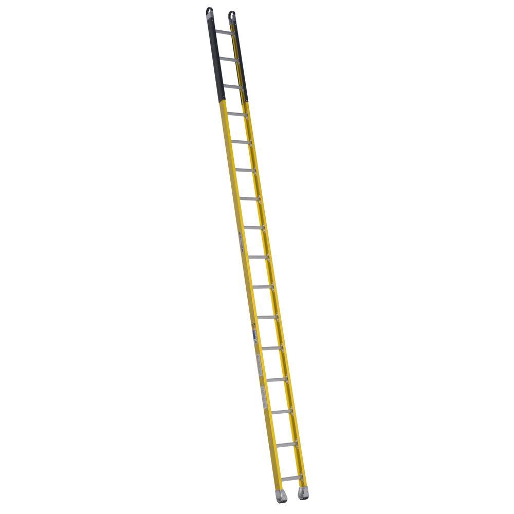 Werner 16 ft. Fiberglass Manhole Extension Ladder with 375 lb. Load ...