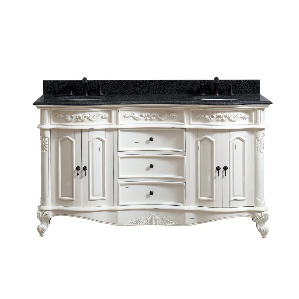 Avanity Provence 61 In W X 22 5 D Bath Vanity Antique White Avanity Provence 61 In W X 22 5 D Bath Vanity Antique White
