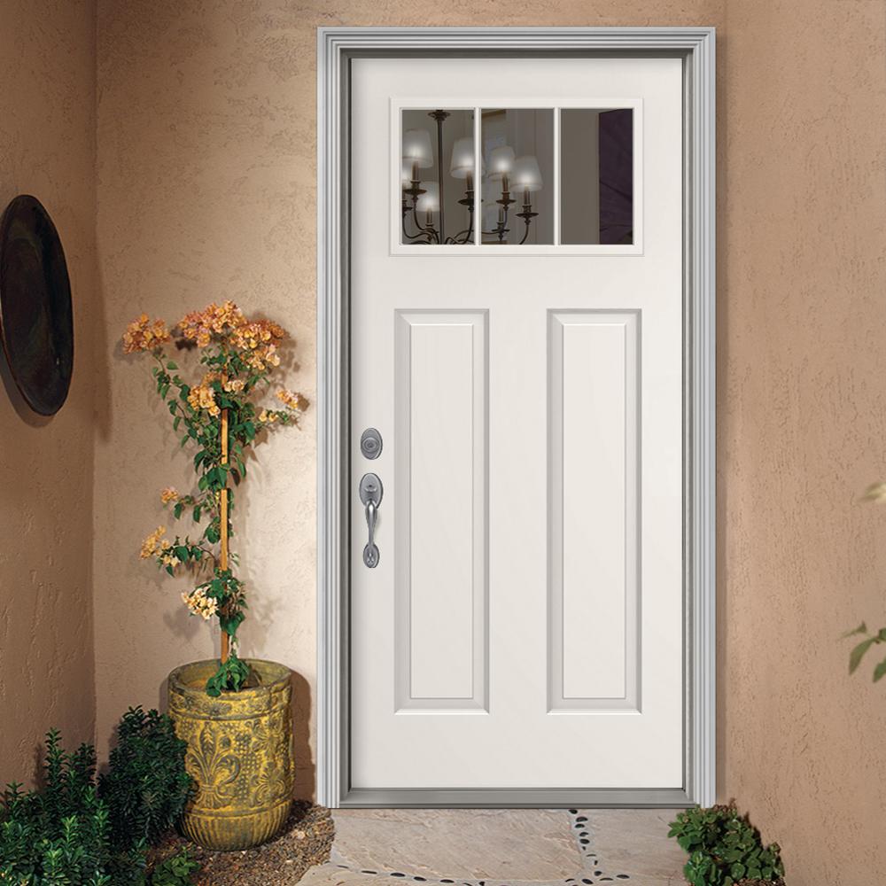 Craftsman JELDWEN Steel Doors Front Doors The Home Depot