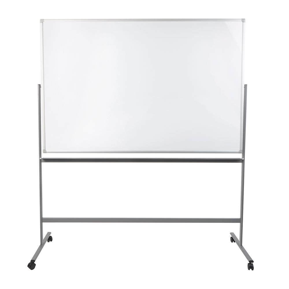 Mind Reader 48 in. x 73 in. Rolling Portable Dry Erase White Board Reversible in White