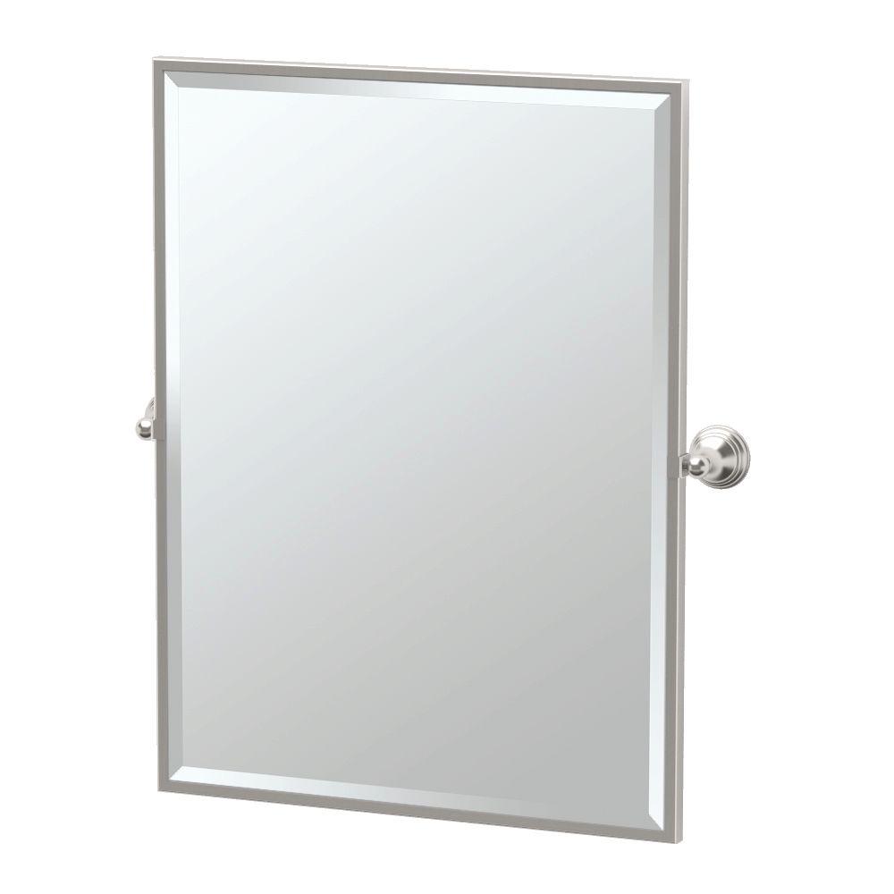 gatco charlotte 29 in. x 33 in. framed single rectangle mirror in