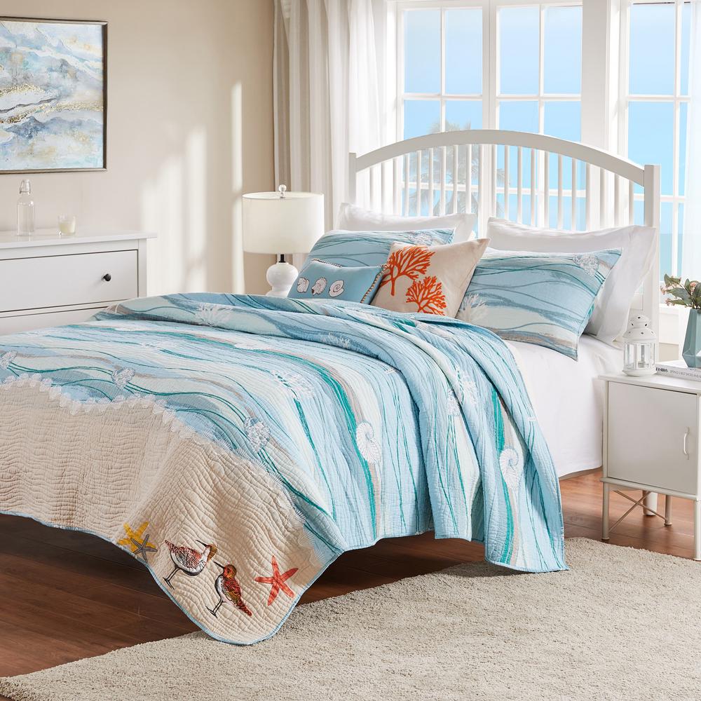 Greenland Home Maui Bonus Quilt Set 4-Piece Twin