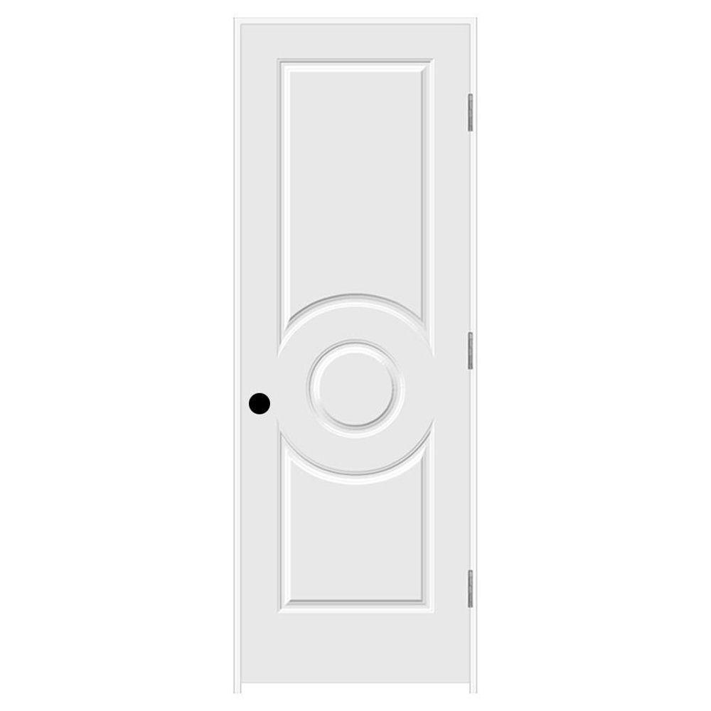 JELDWEN 28 in. x 80 in. Primed LeftHand C3140 3Panel Premium Composite Single Prehung