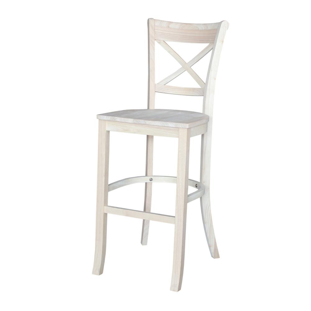 International Concepts Charlotte 30 inch Unfinished Wood Bar Stool