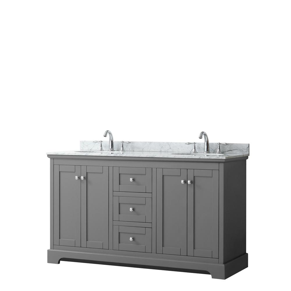 Wyndham Collection Ryla 60 In W X 22 In D Double Bath Vanity In White With Cultured Marble Vanity Top In Carrara With White Basins Wca404060dwhccunsmxx The Home Depot