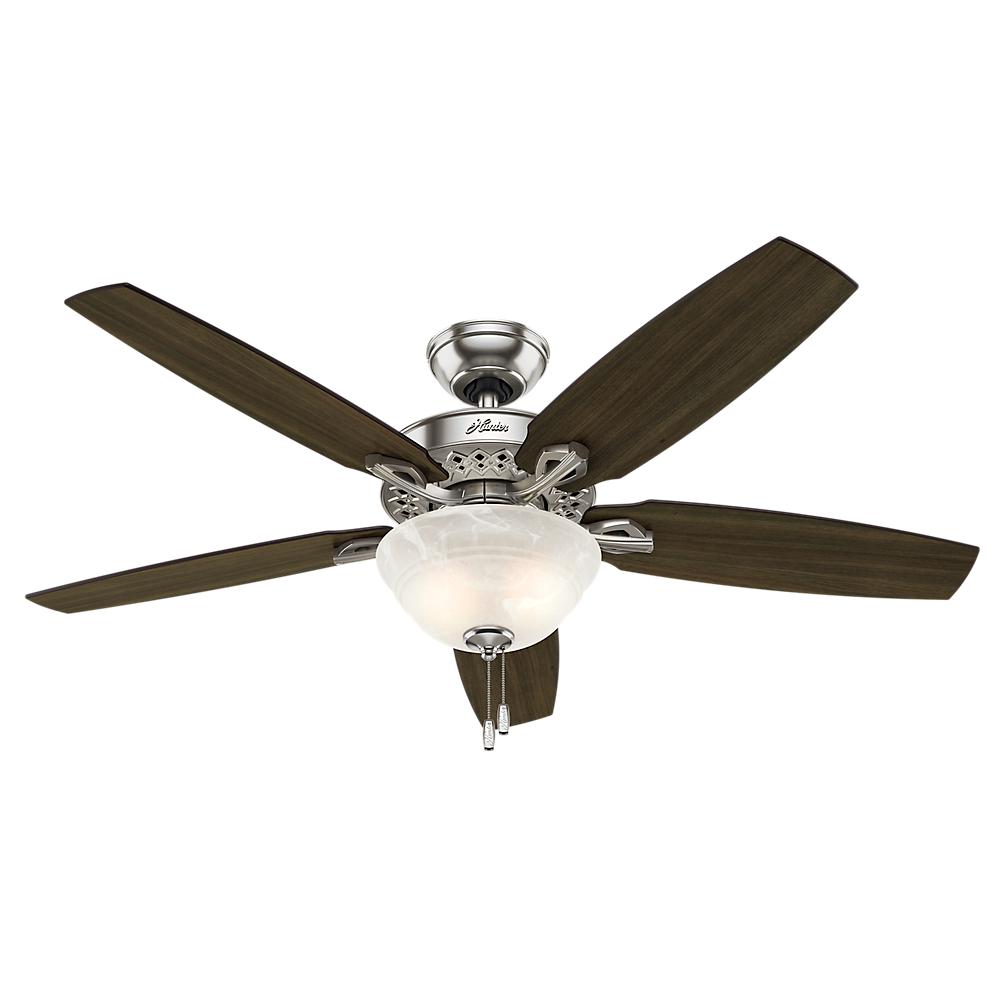 Hunter Heathrow 52 In Led Indoor Brushed Nickel Ceiling Fan 52119 Led Indoor Brushed Nickel Ceiling Fan