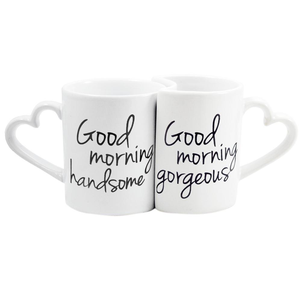 10 oz. Ceramic Good Morning Coffee Mugs-HG3600 - The Home Depot