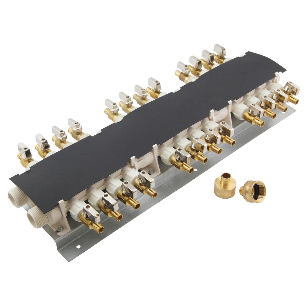 Apollo 24-Port PEX Manifold with 1/2 inch Brass Ball Valves by Apollo